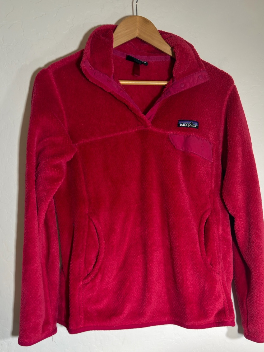 Patagonia Re-Tool Snap-T Fleece Pullover Jacket Magenta Pink | Women's Medium